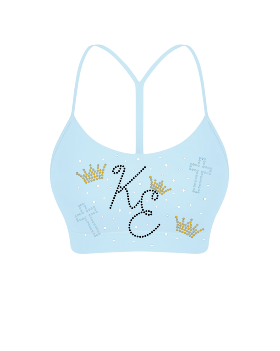 Cross + Crown bling sports bra