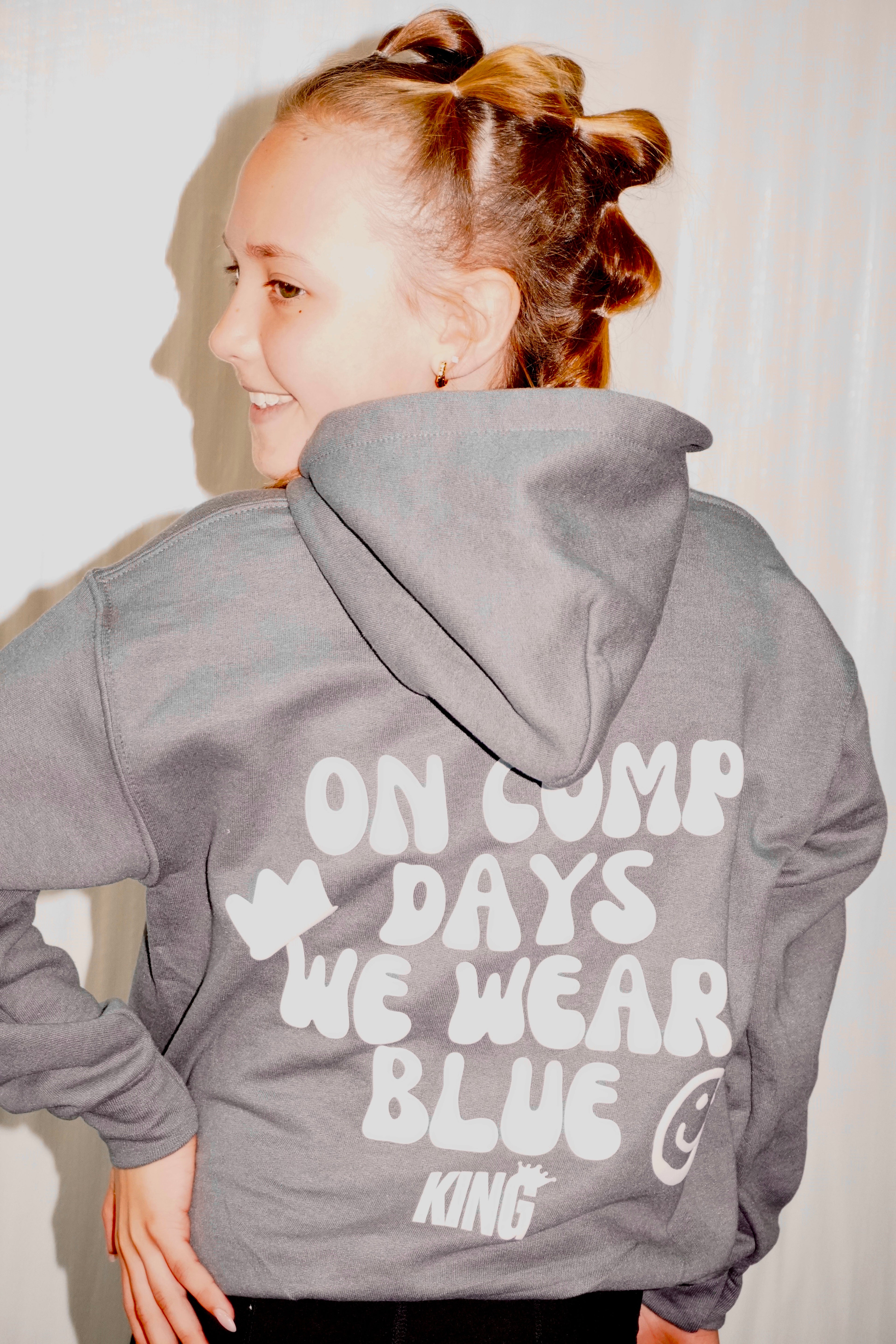 On Comp Days We Wear Blue Puff Hoodie